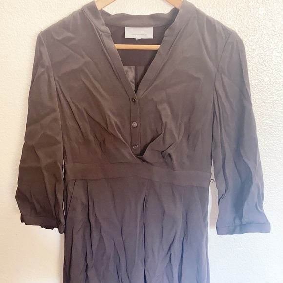 Classiques.Entier Brown 3/4 Length Sleeve Business Casual Dress - Picture 2 of 12